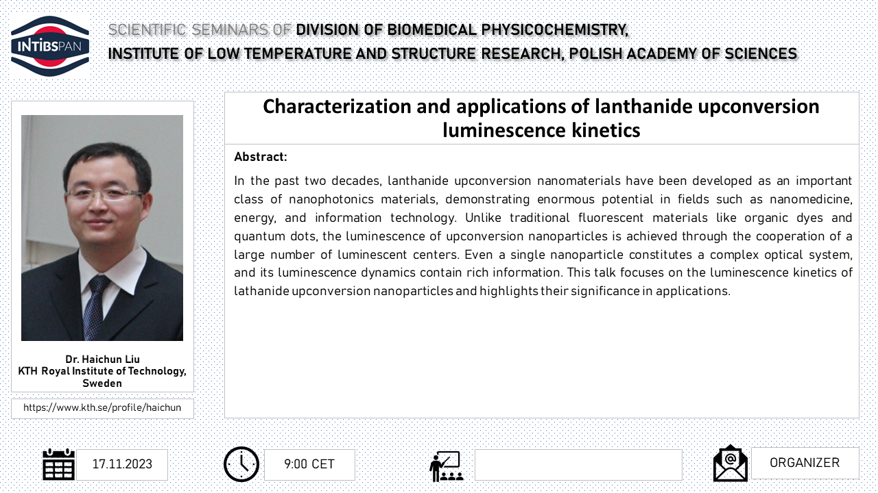 Seminar by Dr. Haichun Liu